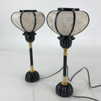 Japanese Hina Doll furniture Electric Lantern Vtg Bonbori Cherry Blossom ID482