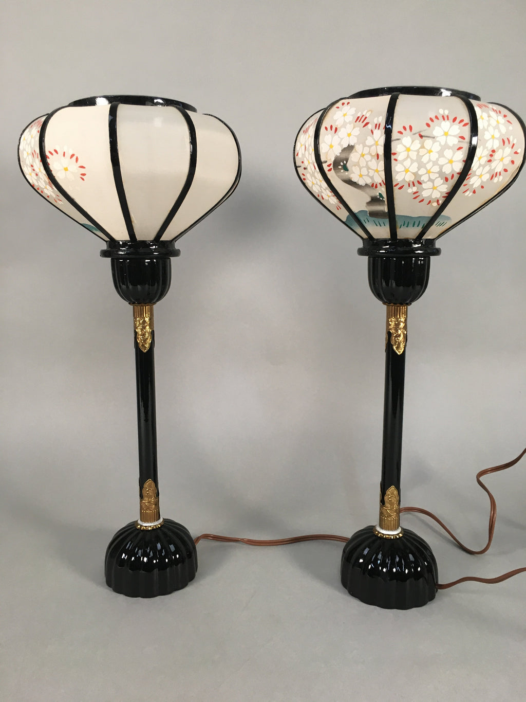 Japanese Hina Doll furniture Lantern Vtg Bonbori Cherry Blossom Sakura ID323