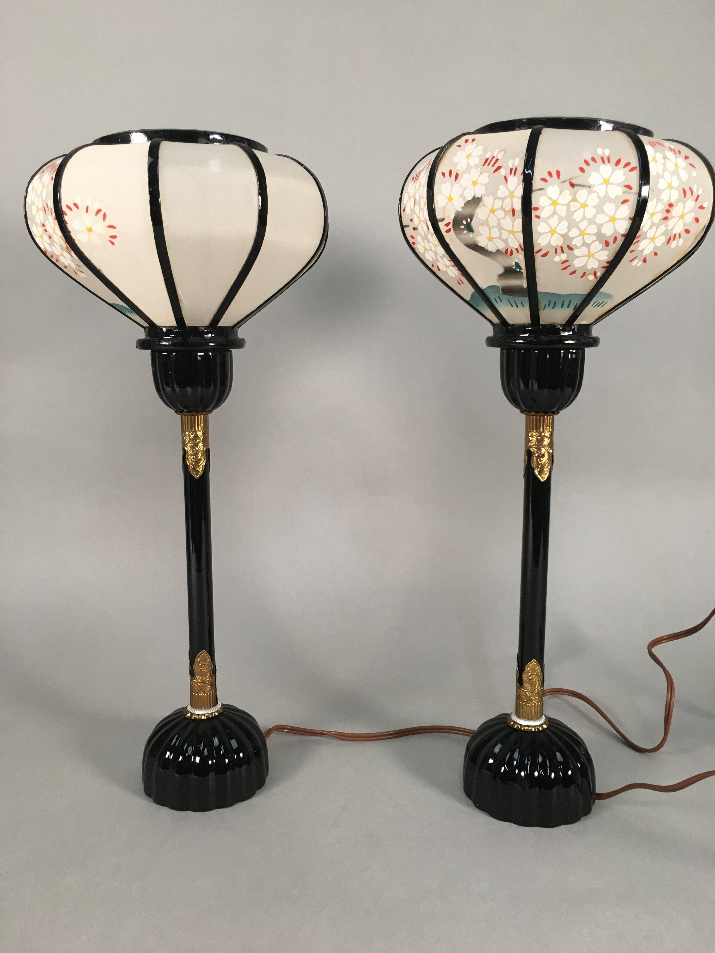 Japanese Hina Doll furniture Lantern Vtg Bonbori Cherry Blossom Sakura ID323