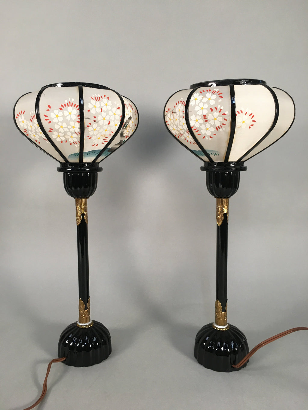 Japanese Hina Doll furniture Lantern Vtg Bonbori Cherry Blossom Sakura ID323