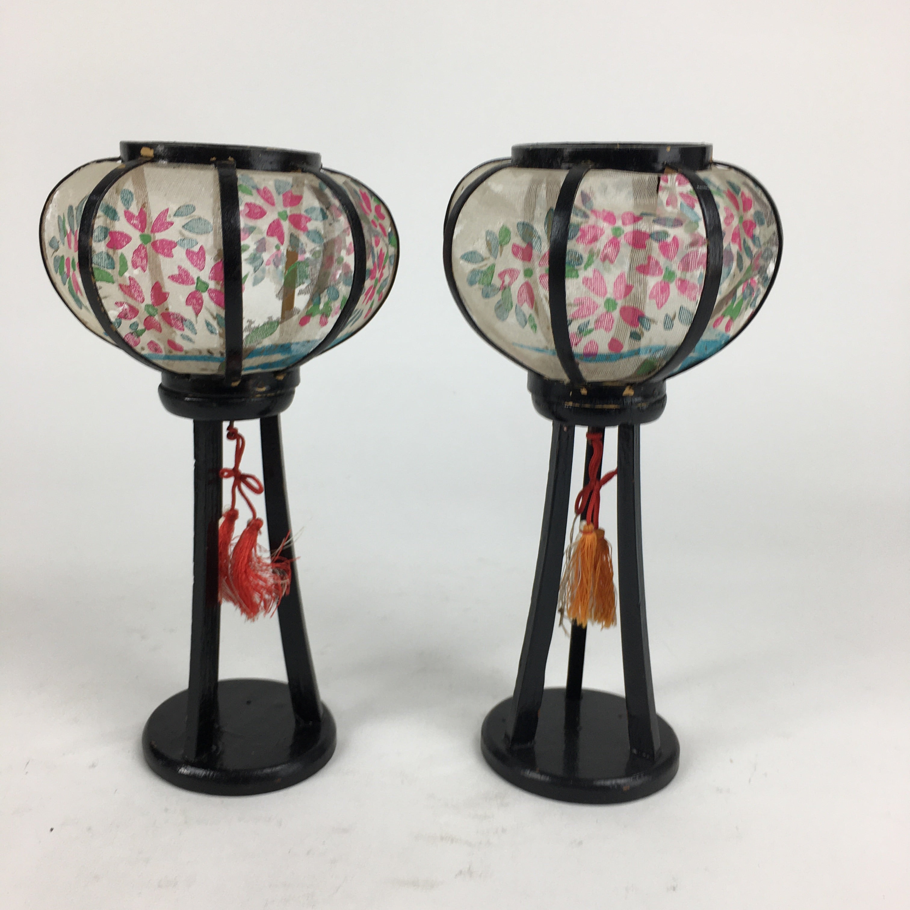 Japanese Hina Doll furniture Lantern Vtg Bonbori Cherry Blossom Sakura ID408