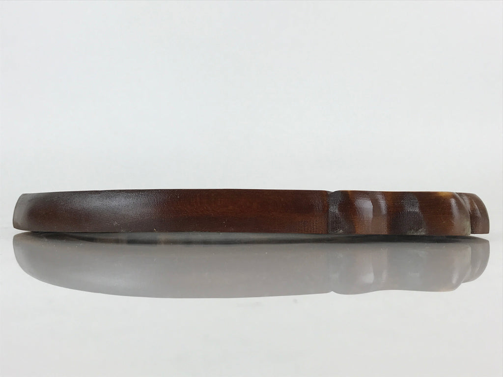 Japanese Hokkaido Ainu Wood Carved Wall DecorationVtg Nurimono Brown AB99