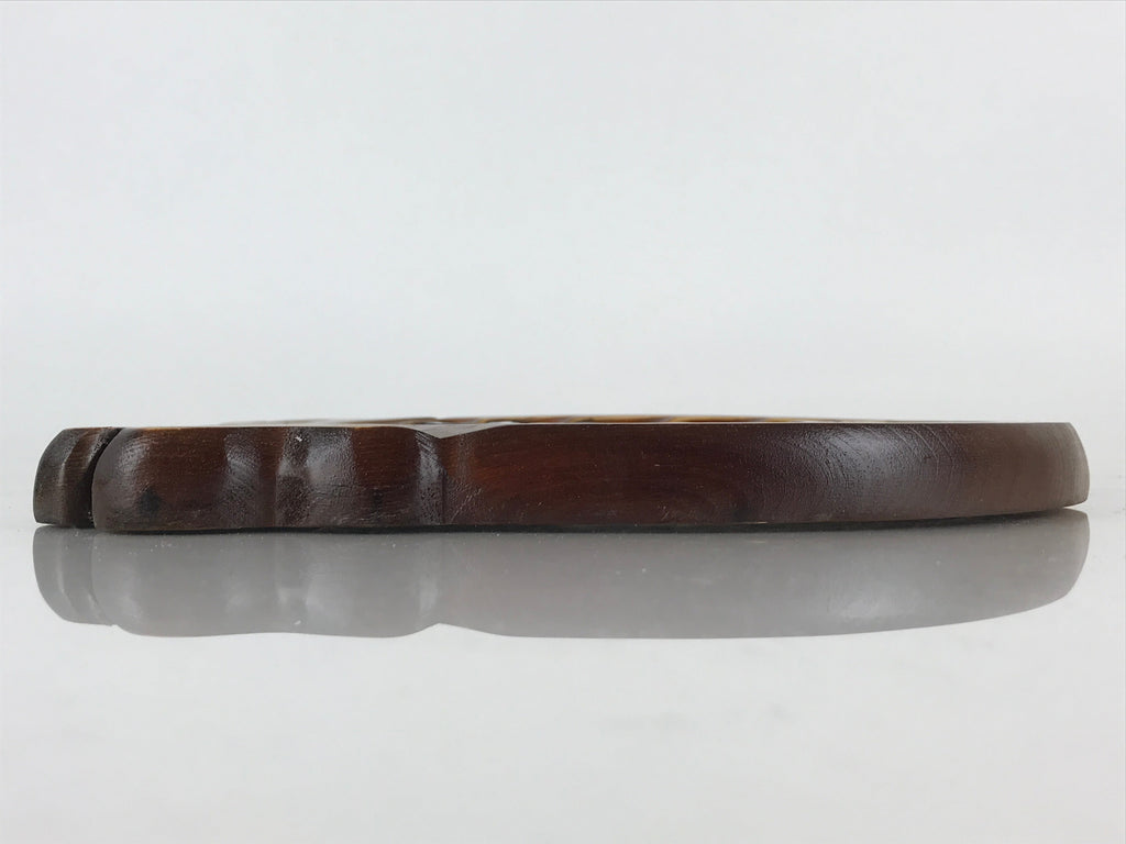 Japanese Hokkaido Ainu Wood Carved Wall DecorationVtg Nurimono Brown AB99