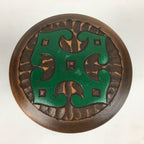 Japanese Hokkaido Ainu Wooden Lacquered Box Vtg Nurimono Brown UR623