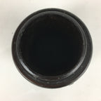 Japanese Hokkaido Ainu Wooden Lacquered Box Vtg Nurimono Brown UR623