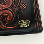 Japanese Hokkaido Ainu Wooden Lacquered Tray Obon Vtg Nurimono Brown UR512