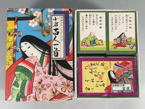 Japanese Hyakunin Isshu Vtg Playing Cards Cassette Tape 100 Poem Game JK125