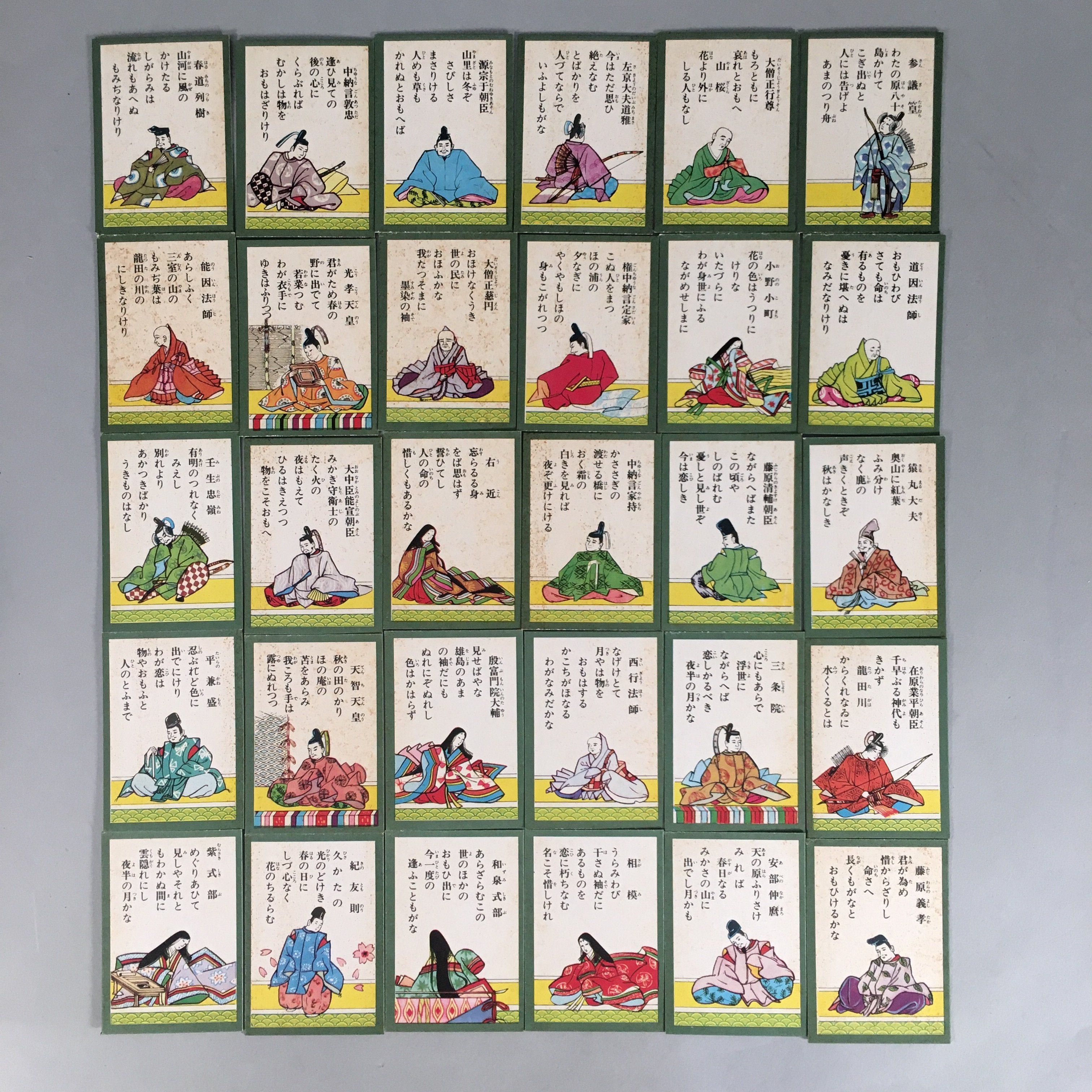 Japanese Hyakunin Isshu Vtg Playing Cards Cassette Tape 100 Poem Game JK125