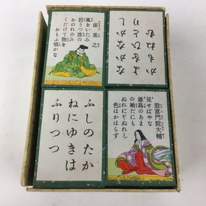 Japanese Hyakunin Isshu Vtg Playing Cards Karuta 100 Poem Matching Game JK276