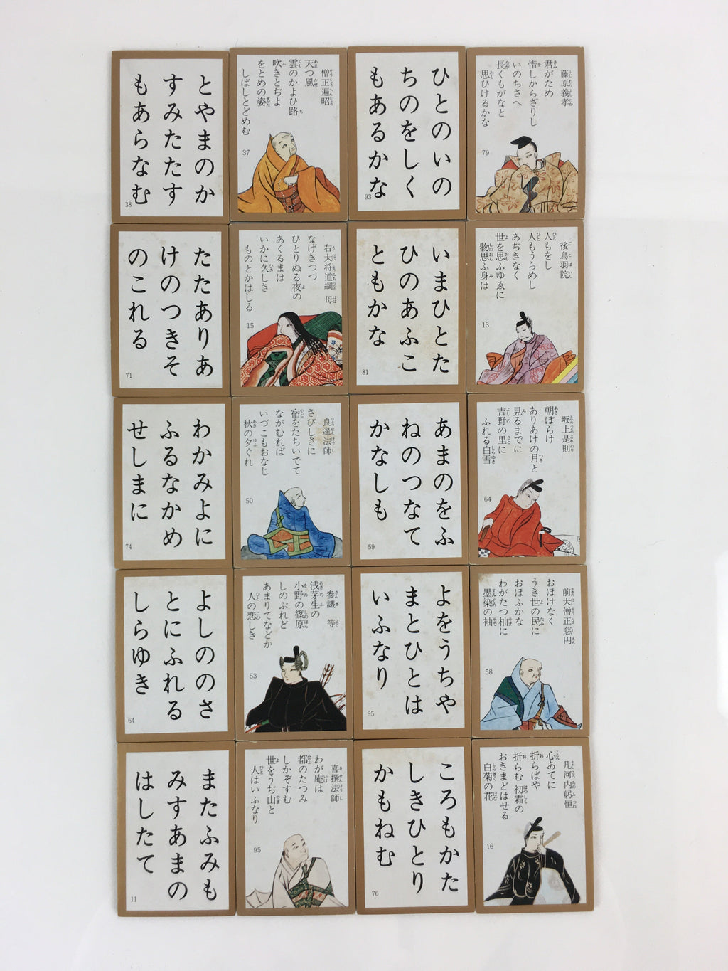 Japanese Hyakunin Isshu Vtg Playing Cards Karuta 100 Poem Matching Game JK401