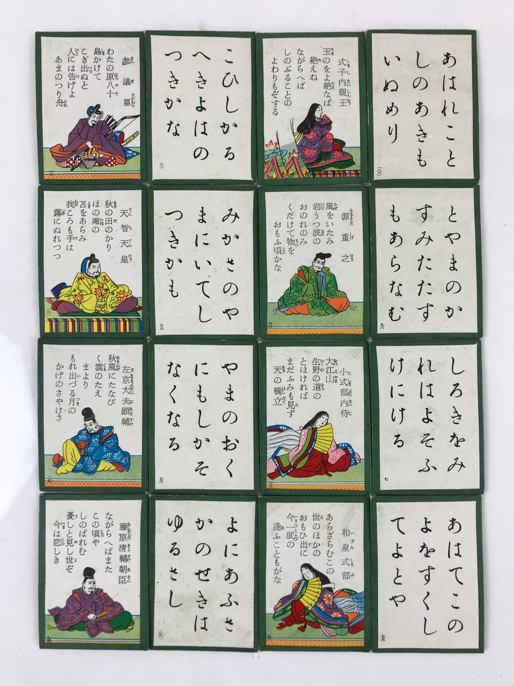 Japanese Hyakunin Isshu Vtg Playing Cards Karuta 100 Poem Matching Game JK480