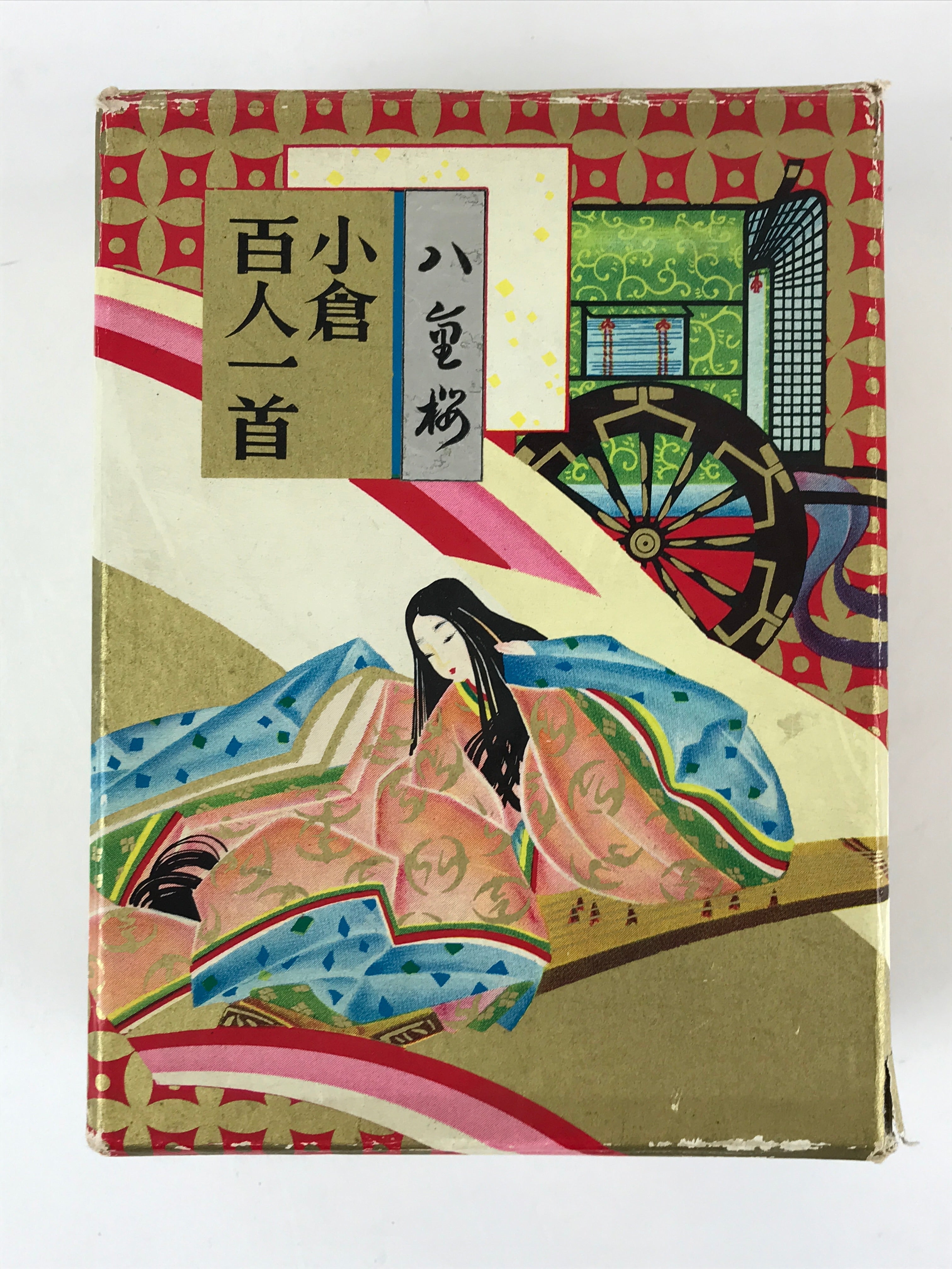 Japanese Hyakunin Isshu Vtg Playing Cards Karuta 100 Poem Matching Game JK480