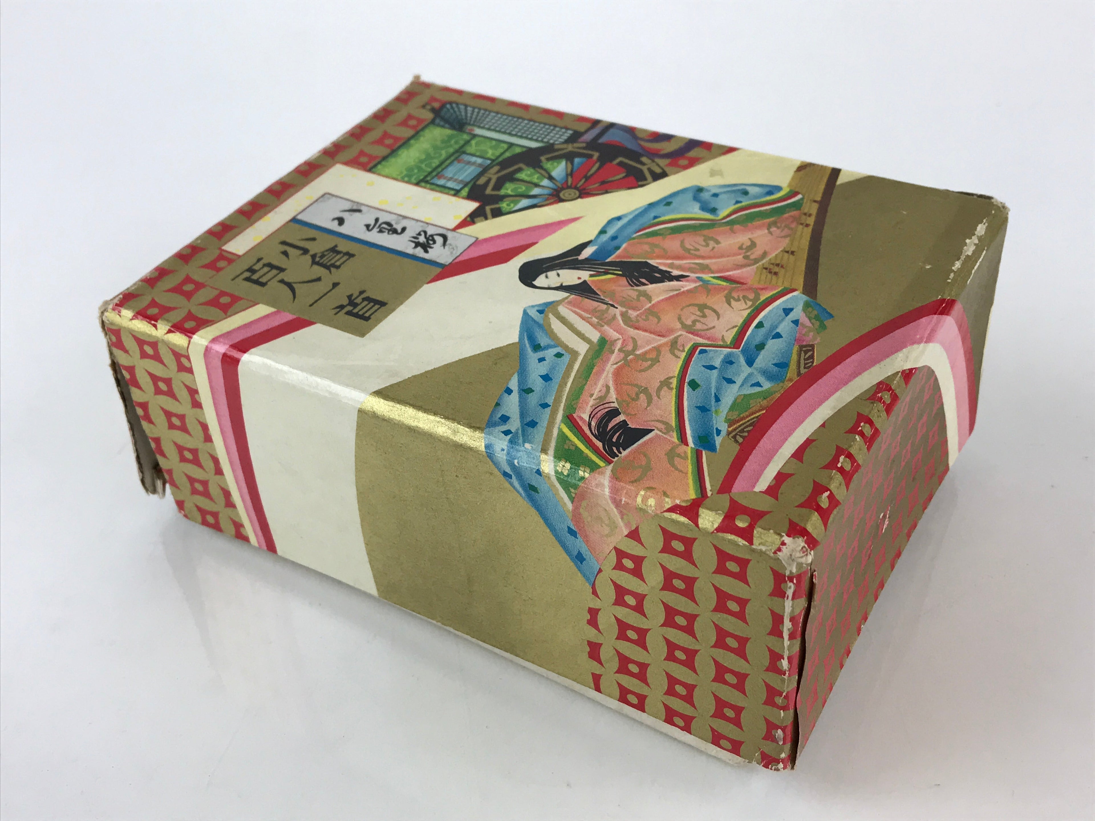 Japanese Hyakunin Isshu Vtg Playing Cards Karuta 100 Poem Matching Game JK480