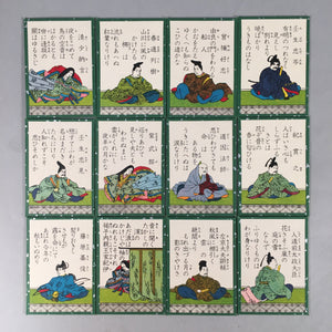 Japanese Hyakunin Isshu Vtg Traditional Playing Cards 100 Poem Game JK127