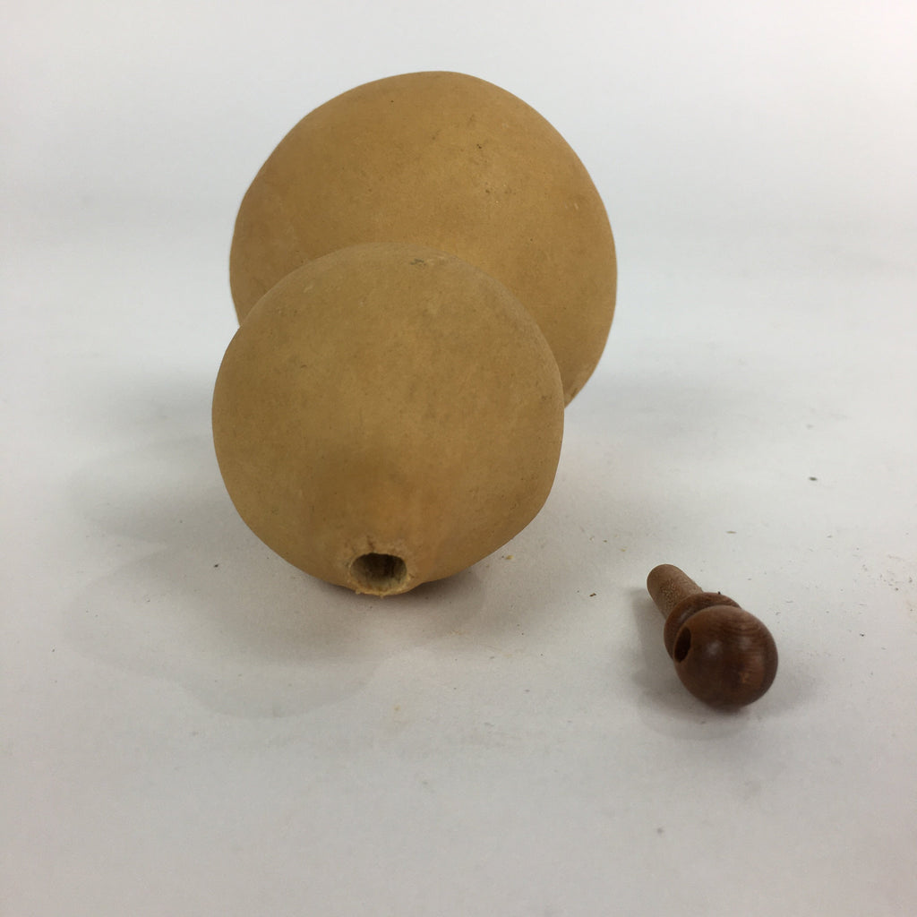 Japanese Hyotan Natural Gourd Sake Bottle Brown Lucky Charm Calabash G236