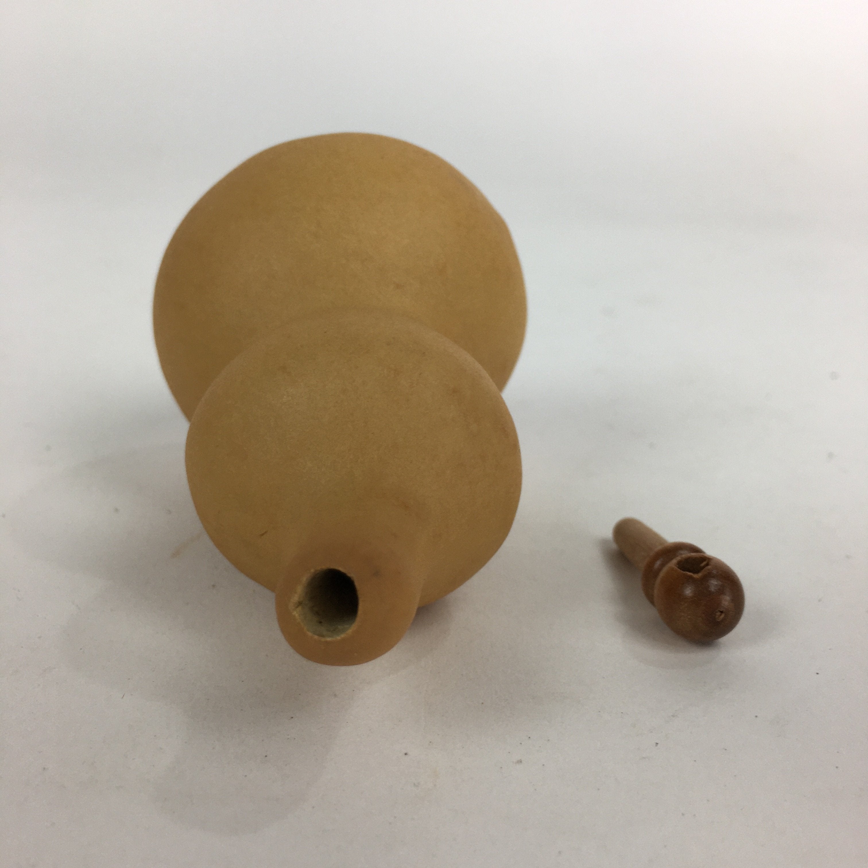 Japanese Hyotan Natural Gourd Sake Bottle Brown Lucky Charm Calabash G241