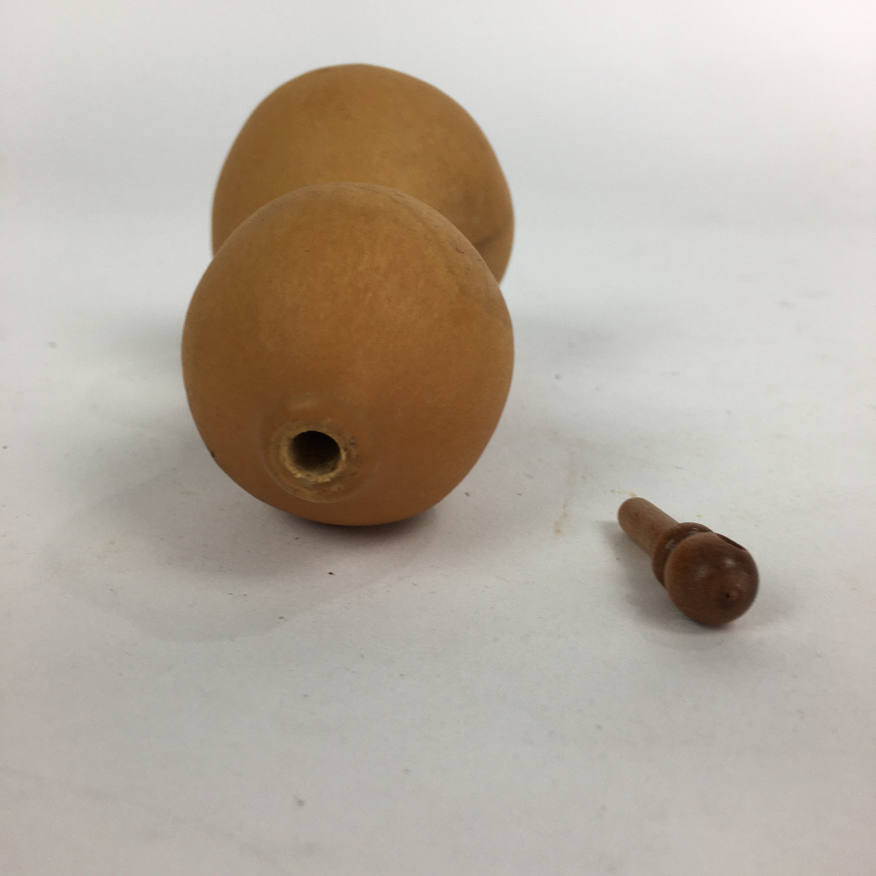 Japanese Hyotan Natural Gourd Sake Bottle Brown Lucky Charm Calabash G243