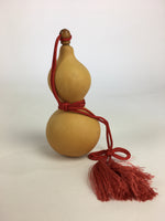 Japanese Hyotan Natural Gourd Sake Bottle Brown Lucky Charm Calabash G246