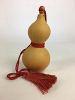 Japanese Hyotan Natural Gourd Sake Bottle Brown Lucky Charm Calabash G246