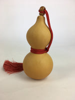 Japanese Hyotan Natural Gourd Sake Bottle Brown Lucky Charm Calabash G246