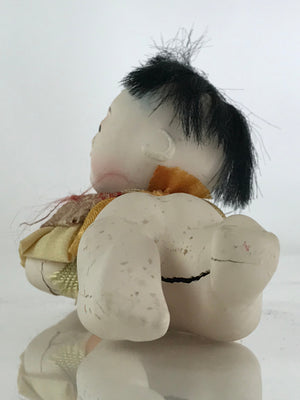 Japanese Ichimatsu-Ningyo Vtg Plaster Figurine Crawling Baby Doll KF592
