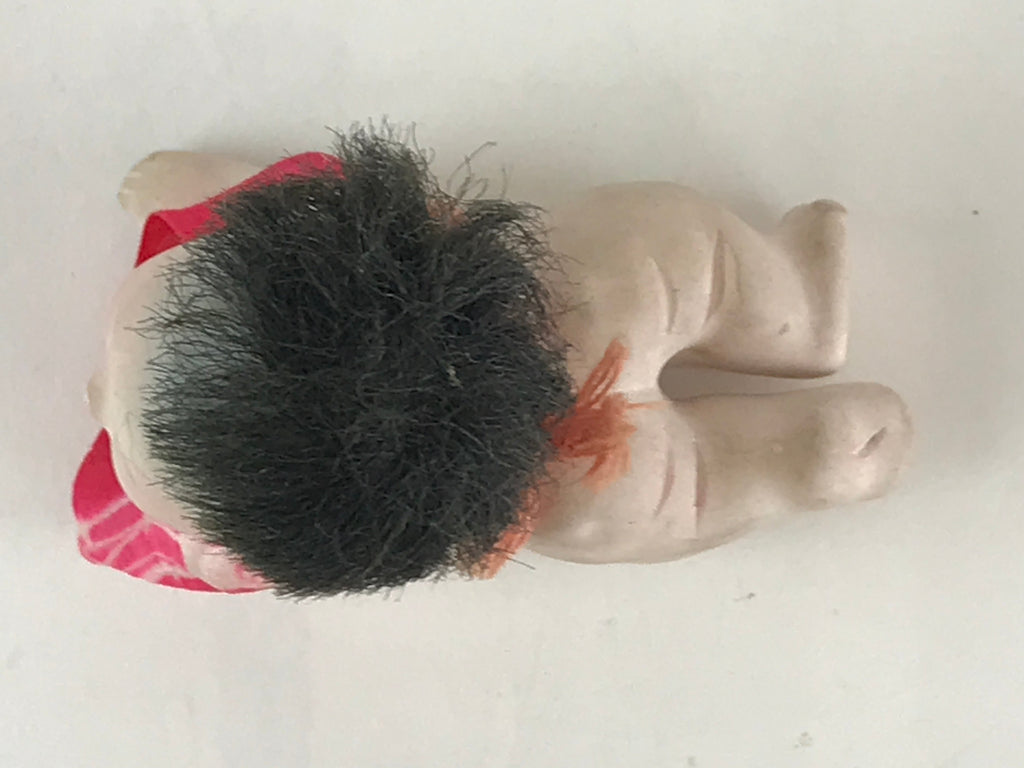 Japanese Ichimatsu-Ningyo Vtg Plaster Figurine Crawling Baby Doll KF594