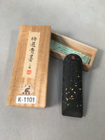 Japanese Ink Stick Calligraphy Shodo Soot Tool Shuji Kanji Vtg Black Sumi JK157