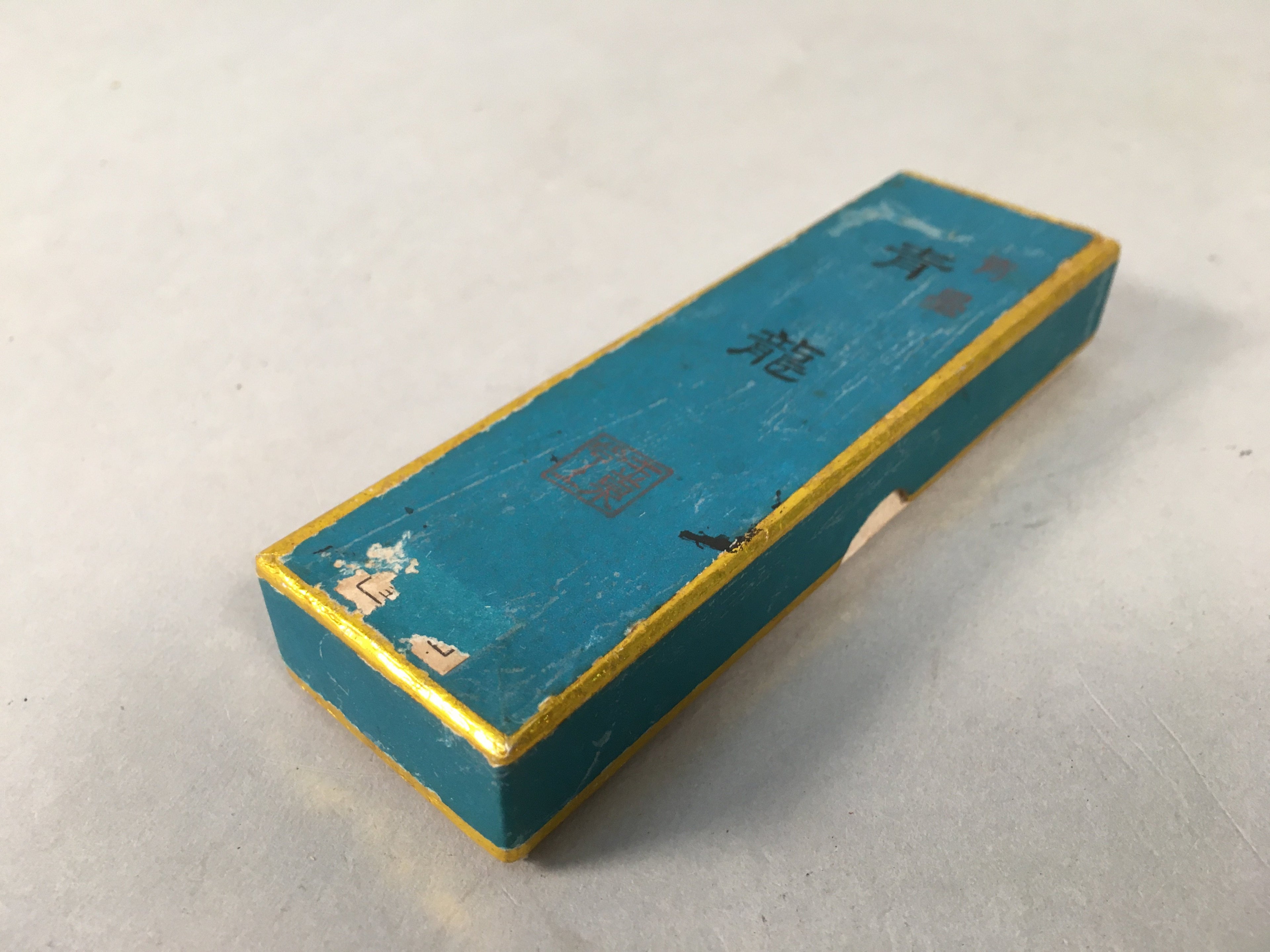Japanese Ink Stick Calligraphy Shodo Soot Tool Shuji Kanji Vtg Black Sumi JK160