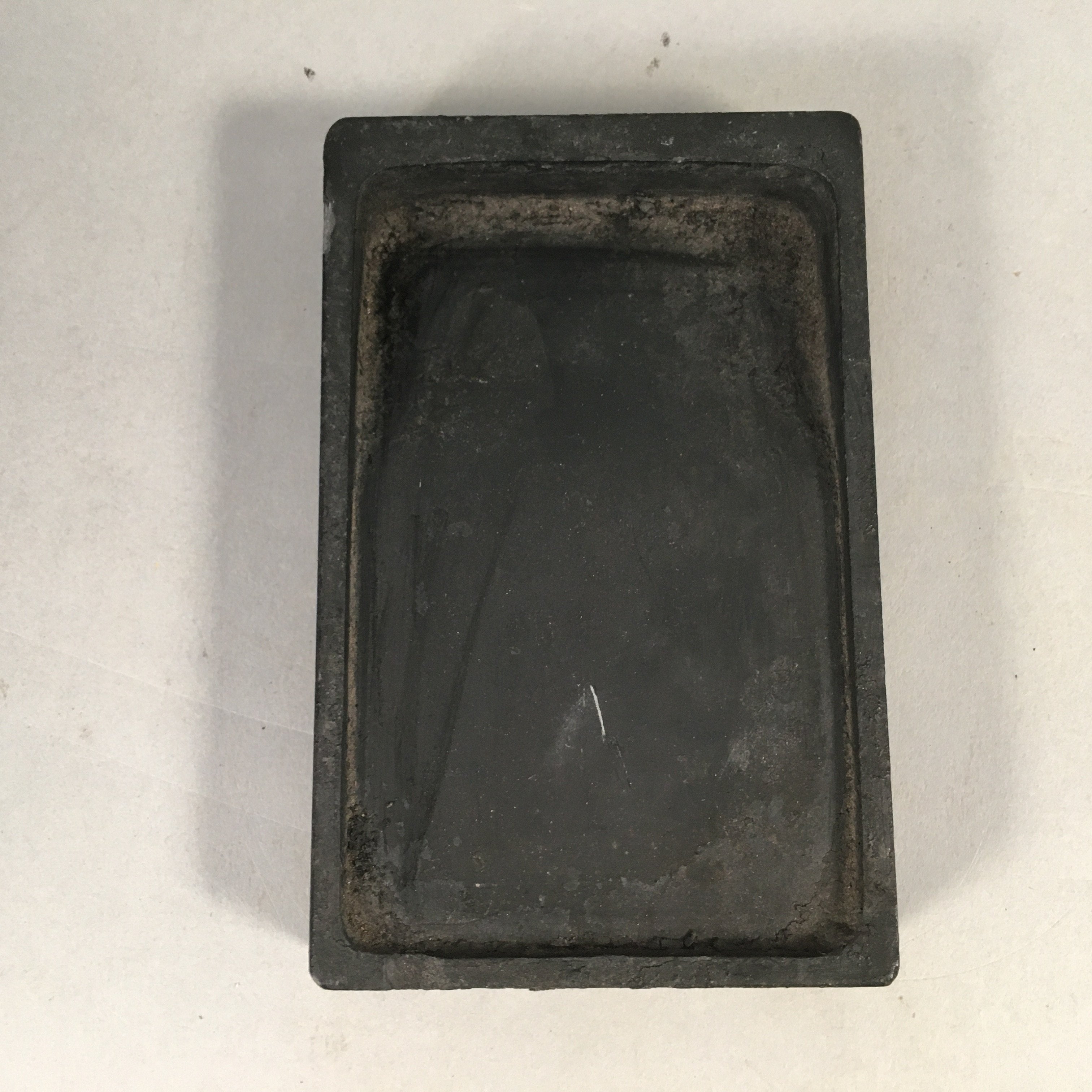 Japanese Inkstone Vtg Suzuri Sumi Grinder Calligraphy Shodo Shuji Tool SZ49