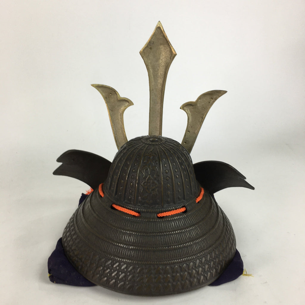 Japanese Iron Armor Helmet Vtg Boy's Day Display Syusse-Kabuto Yoroi BD680
