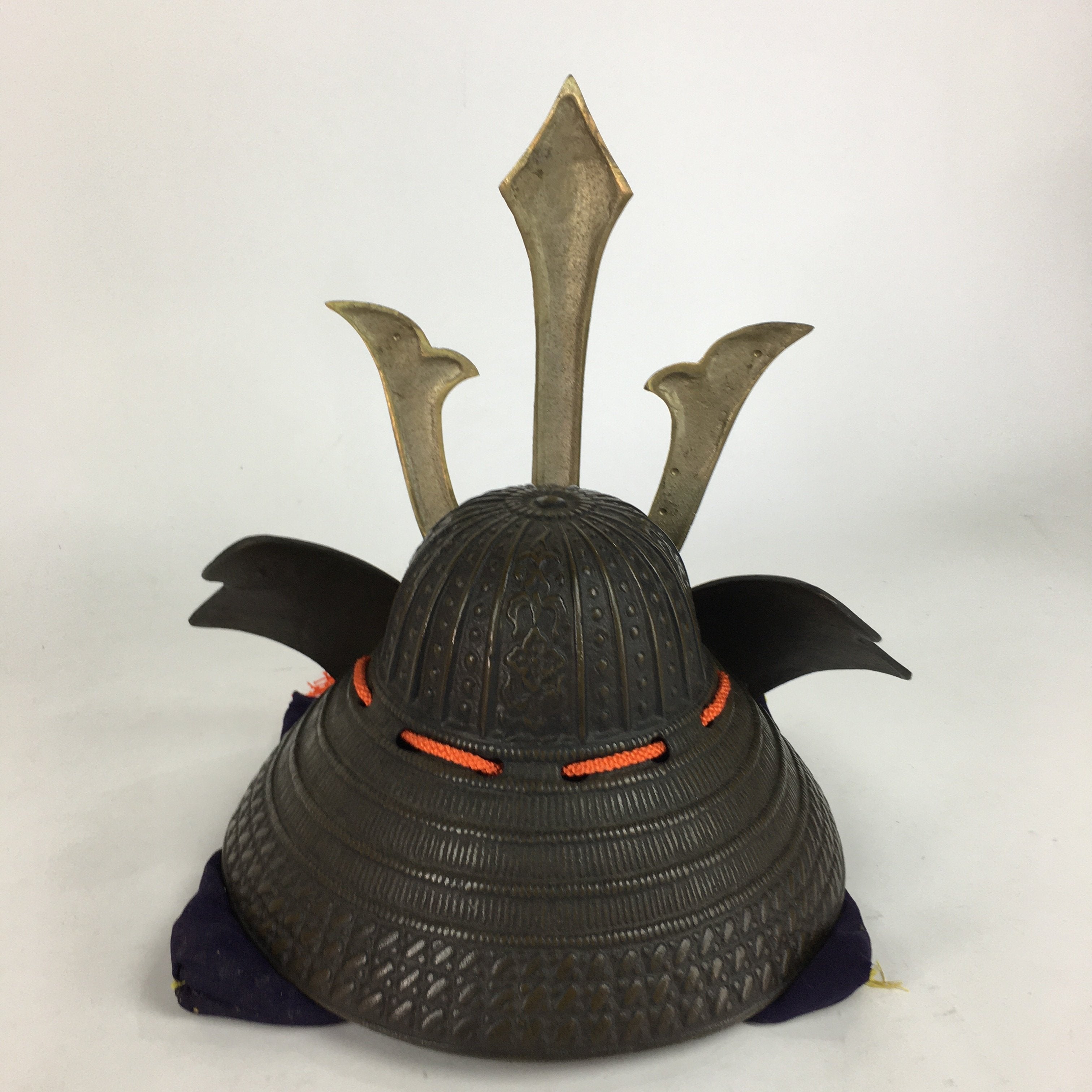 Japanese Iron Armor Helmet Vtg Boy's Day Display Syusse-Kabuto Yoroi BD680