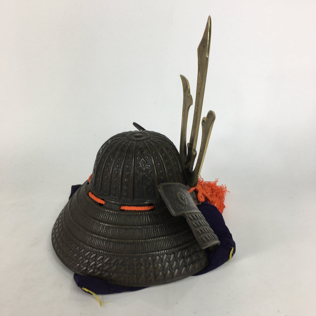 Japanese Iron Armor Helmet Vtg Boy's Day Display Syusse-Kabuto Yoroi BD680