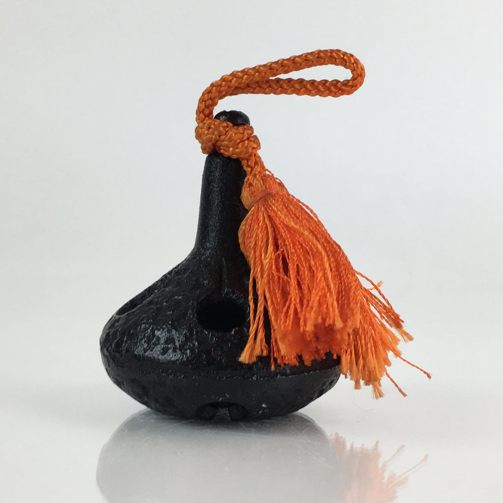 Japanese Iron Bell Dorei Tetsurin Vtg Doll Amulet Nanbu-Tekki Black DR412