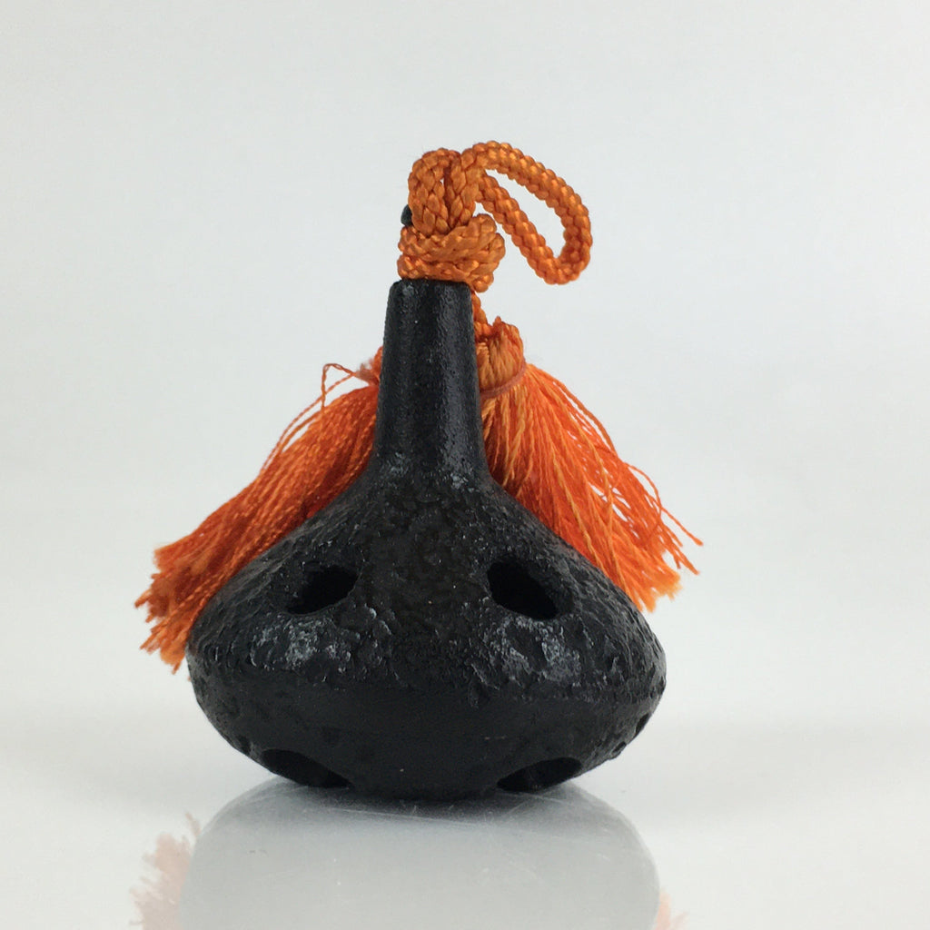 Japanese Iron Bell Dorei Tetsurin Vtg Doll Amulet Nanbu-Tekki Black DR412