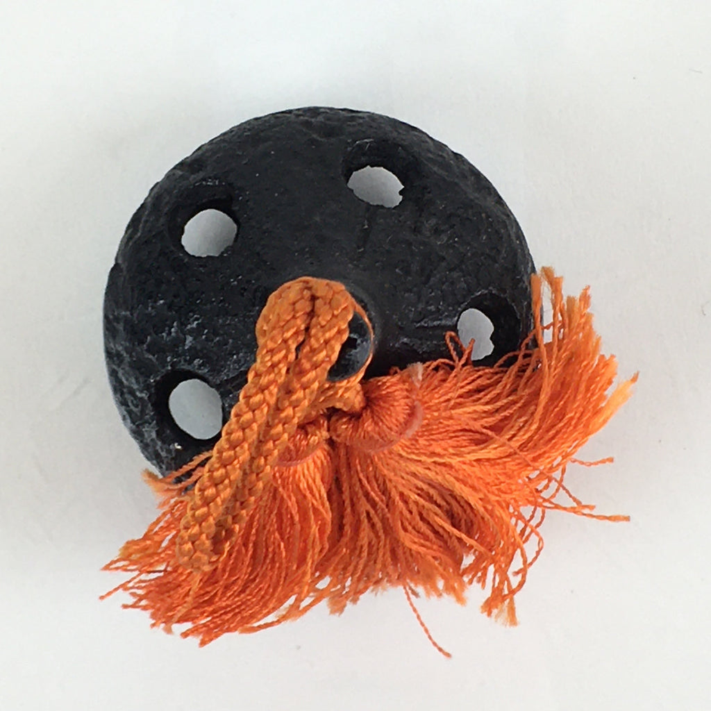 Japanese Iron Bell Dorei Tetsurin Vtg Doll Amulet Nanbu-Tekki Black DR412