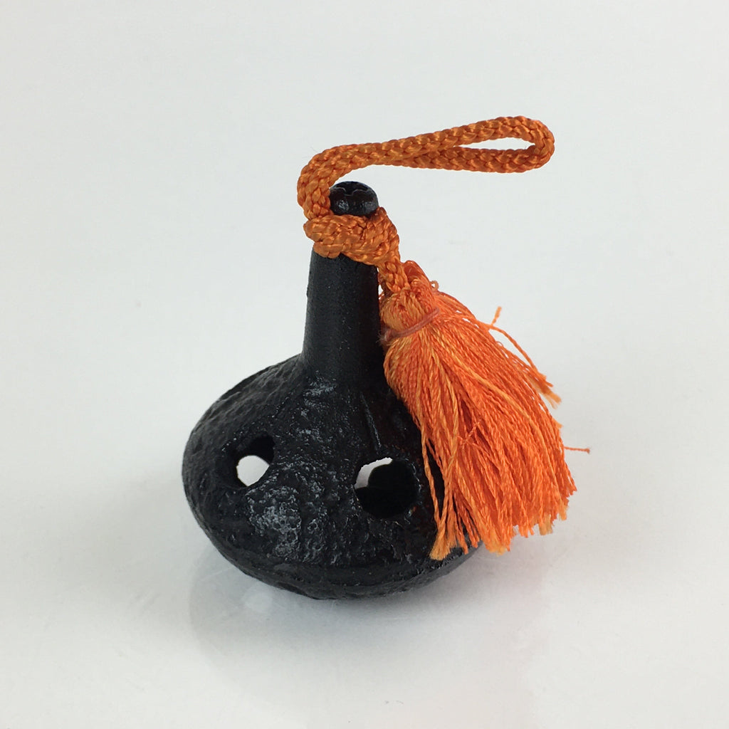 Japanese Iron Bell Dorei Tetsurin Vtg Doll Amulet Nanbu-Tekki Black DR412