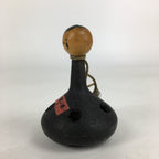 Japanese Iron Bell Vtg Tetsu-Rin Doll Amulet Kokeshi Doll Head Black DR383