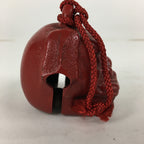 Japanese Iron Bell Vtg Tetsurin Dorei Doll Amulet Guardian dog Red DR335