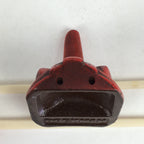 Japanese Iron Display Bunchin Paperweight Vtg Dockman Braggart Tengu Red T93