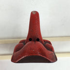 Japanese Iron Display Bunchin Paperweight Vtg Dockman Braggart Tengu Red T93
