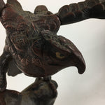 Japanese Iron Eagle Statue Vtg Display Ornament Okimono Brown Bird BD671