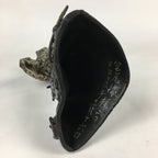 Japanese Iron Eagle Statue Vtg Display Ornament Okimono Gold Bird BD777