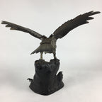Japanese Iron Eagle Statue Vtg Display Ornament Okimono Gold Bird BD777