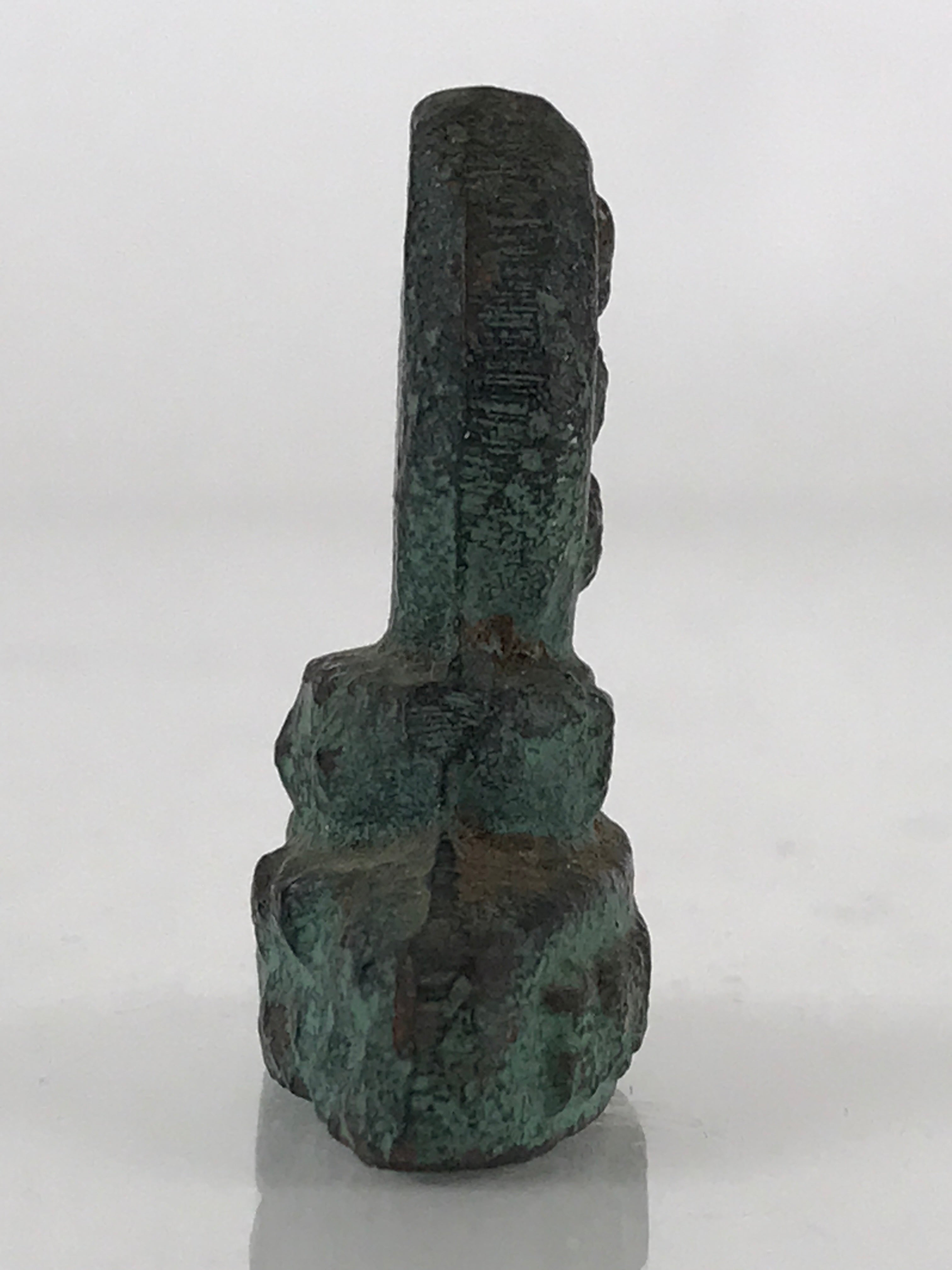 Japanese Iron Figurine Vtg Metal Craft Paperweight Koyasan Calligraphy JK422