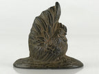 Japanese Iron Figurine Vtg Metal Craft Zodiac Chicken Paperweight Bunchin JK420