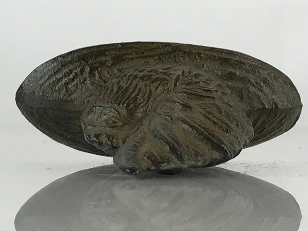 Japanese Iron Figurine Vtg Metal Craft Zodiac Chicken Paperweight Bunchin JK420