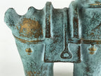Japanese Iron Horse Ornament Horse-style Figurine Vtg Haniwa Interior Zodiac BD8
