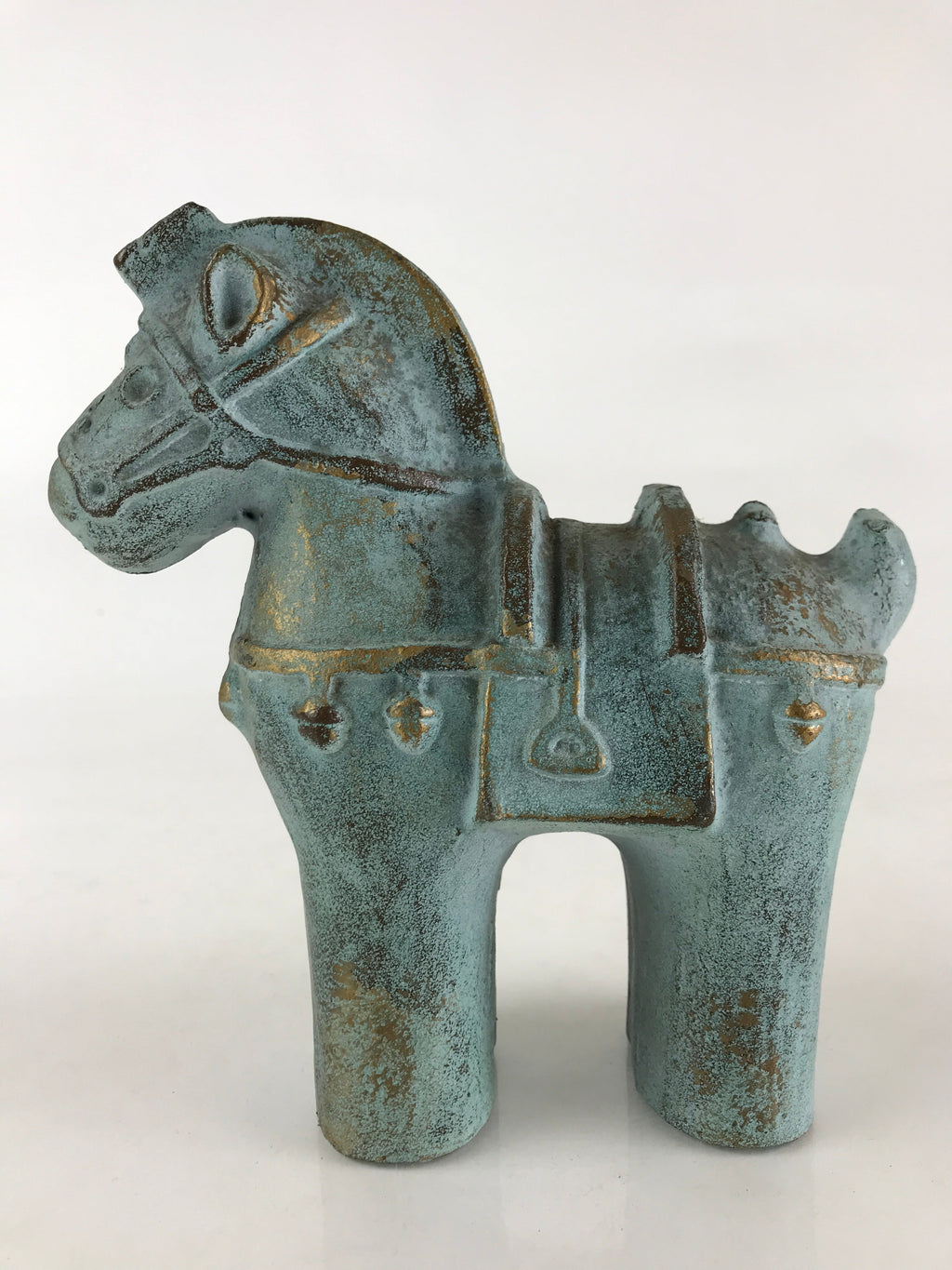 Japanese Iron Horse Ornament Horse-style Figurine Vtg Haniwa Interior Zodiac BD8