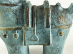 Japanese Iron Horse Ornament Horse-style Figurine Vtg Haniwa Interior Zodiac BD8