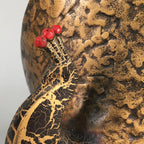 Japanese Iron Peacock Statue Vtg Display Bird Metal Ornament Okimono BD585